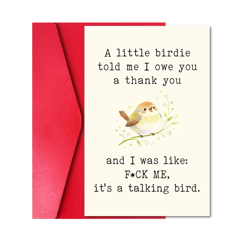 Talking Bird Thank You Card: A Cheeky Thanks