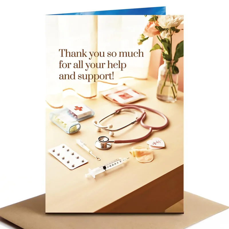 Stethoscope Medical Supplies Photo Card for Thank You Notes