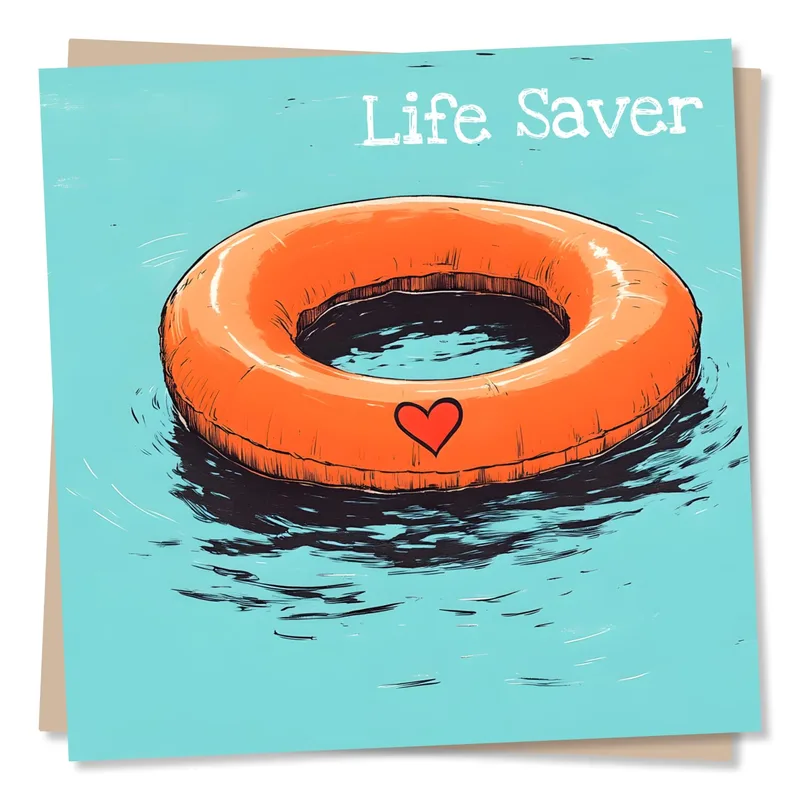 Life Saver Card for Someone Who Keeps You Afloat
