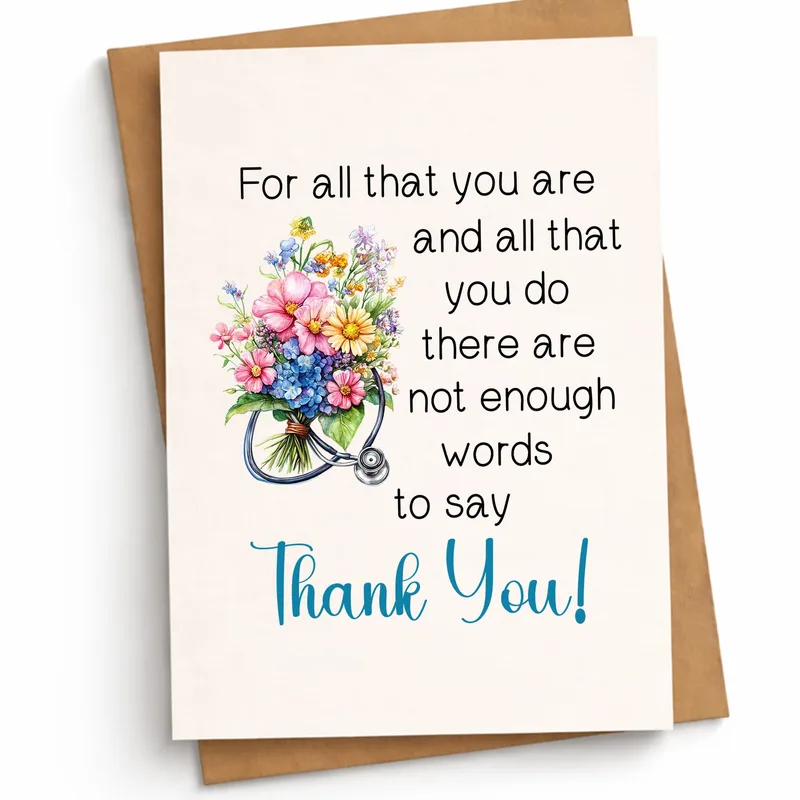 For All Card: Floral Thank You for Caregivers