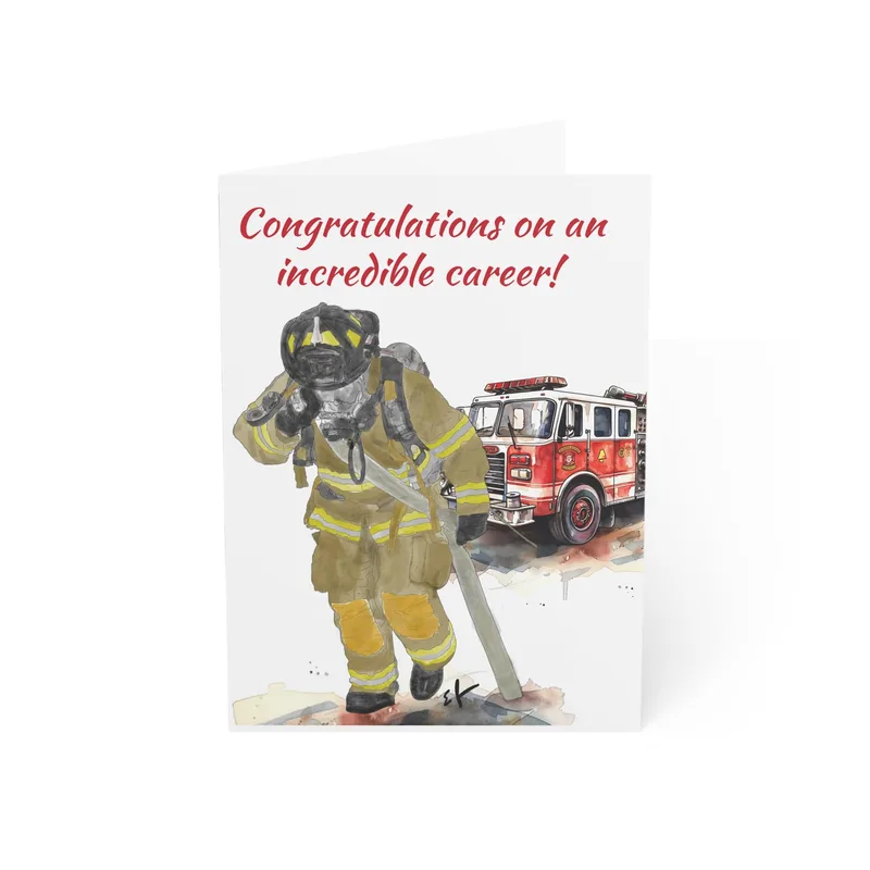 Fire Department Retirement Card for a Career Well Served