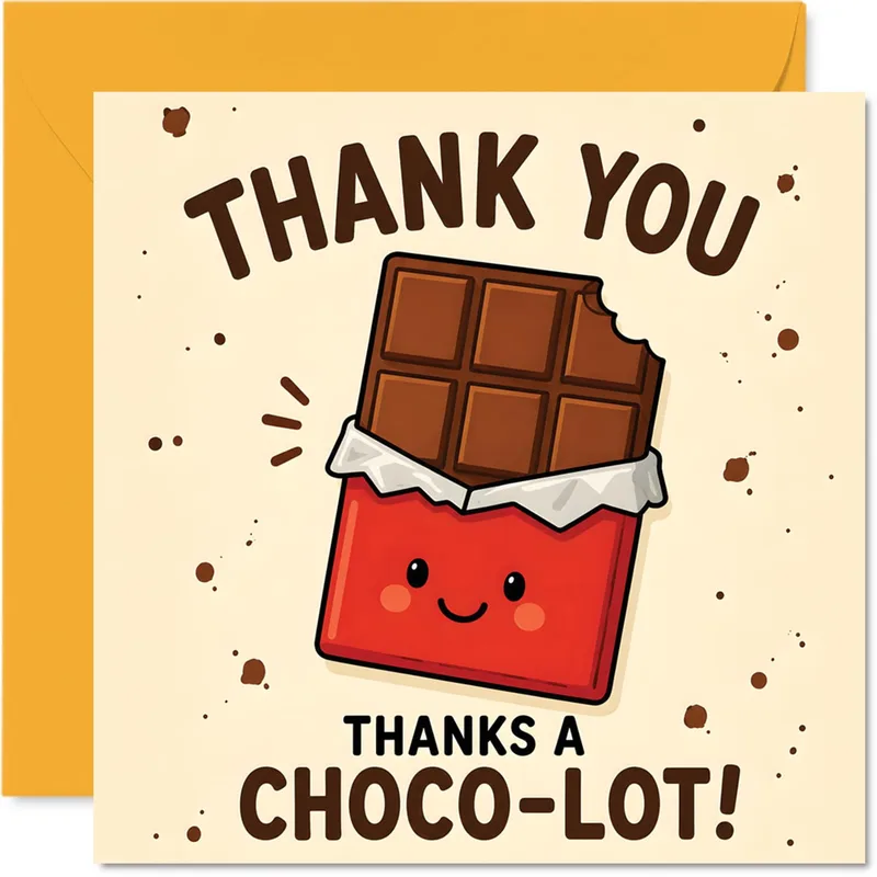 Thanks a Choco-Lot Card: Thank You with a Chocolate Bar