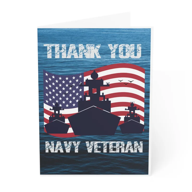 Navy Veteran Thank You Card for Service and Sacrifice