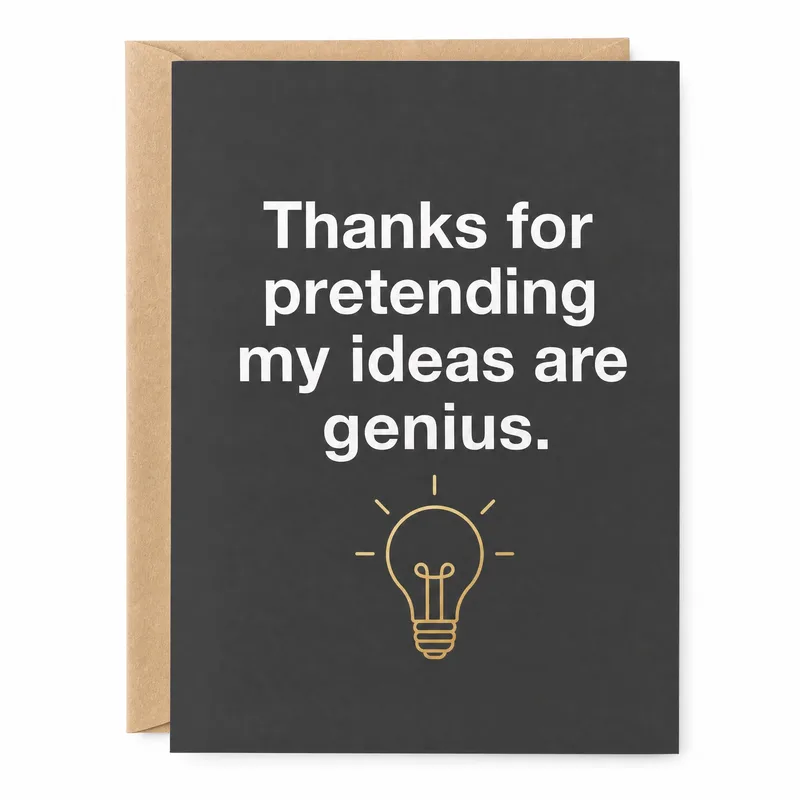 Ideas Thank You Card: Funny Genius Thanks for Friends