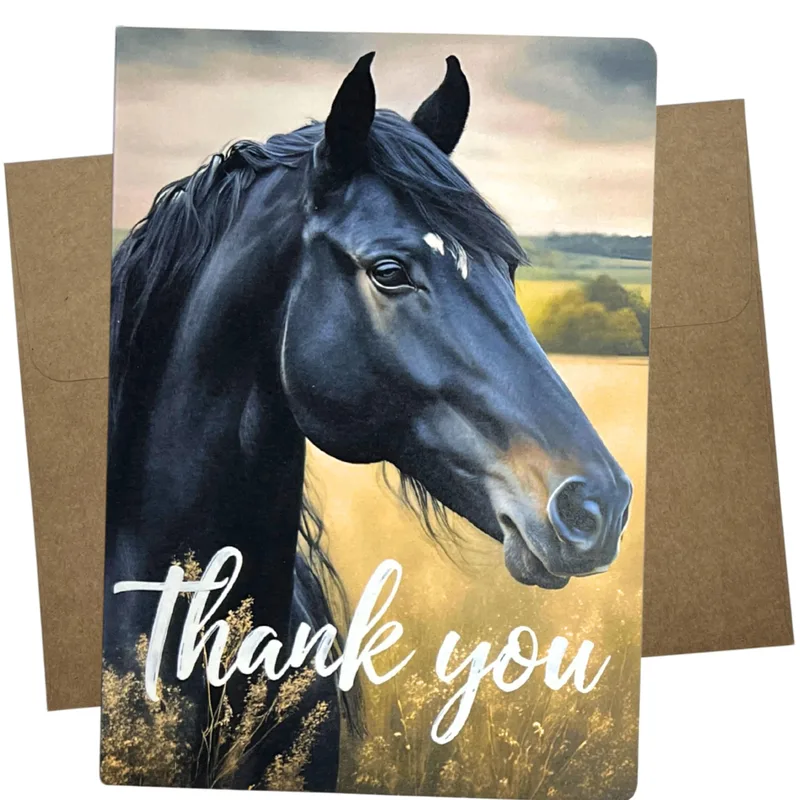 Black Horse Thank You Card for Someone Special