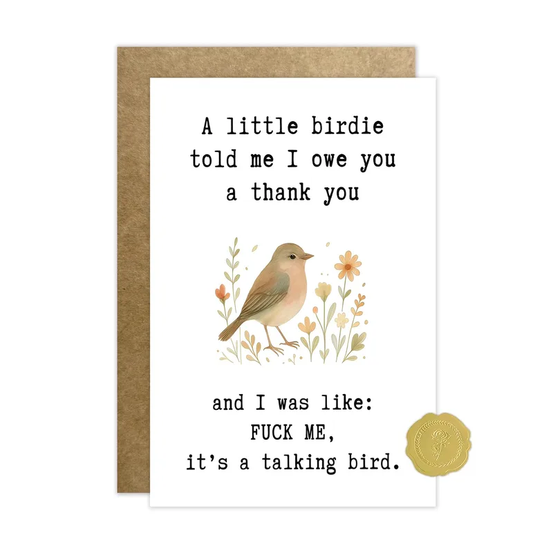 Little Birdie Thank You Card for a Friend Who Helped