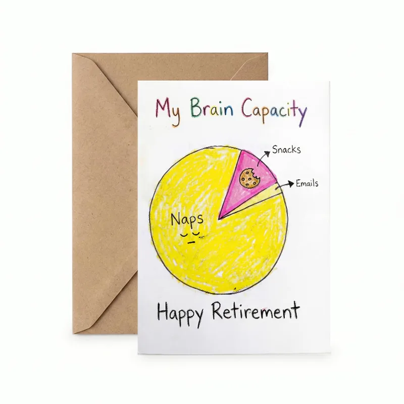 My Brain Capacity Snacks Card: Funny Retirement Humor