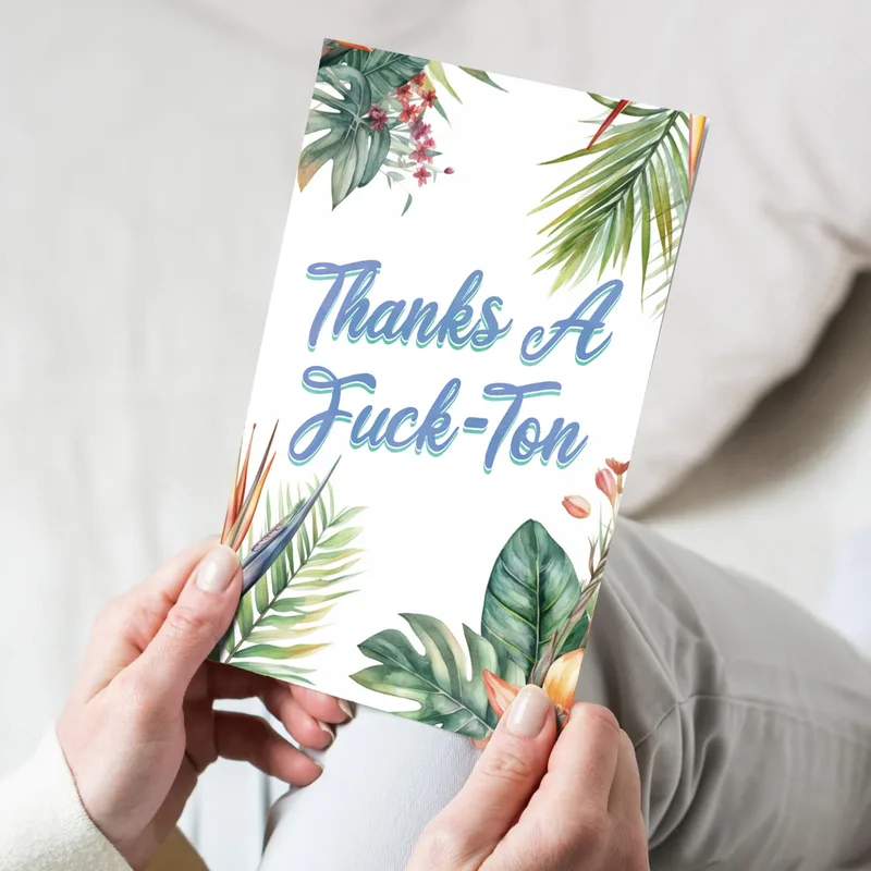 Thank You Tropical Card: Thanks A Fuck-Ton