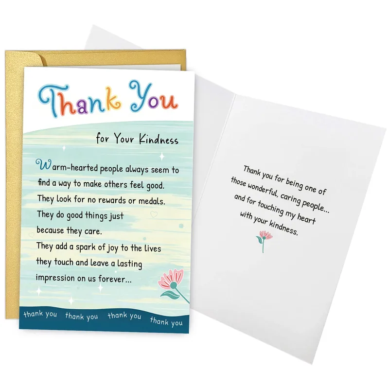Thank You for Kindness Card: Warm Words for Caring People