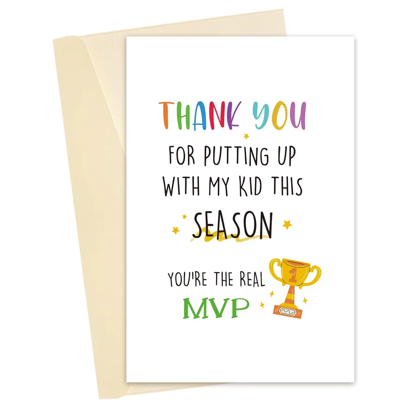 Sports Parent Thank You Card for the Real MVP of Season