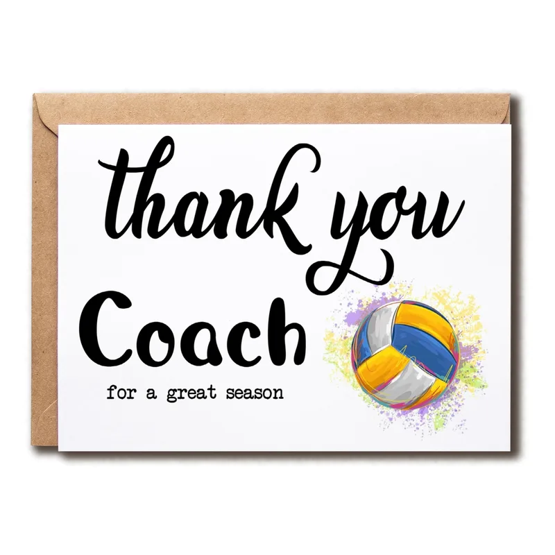 Volleyball Coach Card: Thank You, Coach, for a Great Season