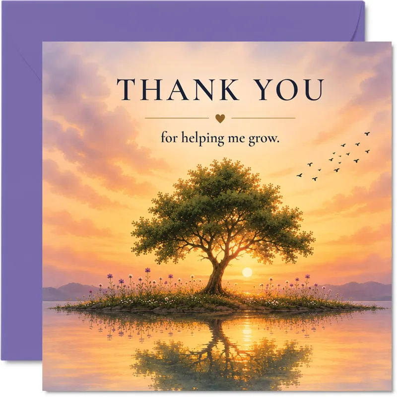Thank You Tree Card for Someone Who Helped You Grow