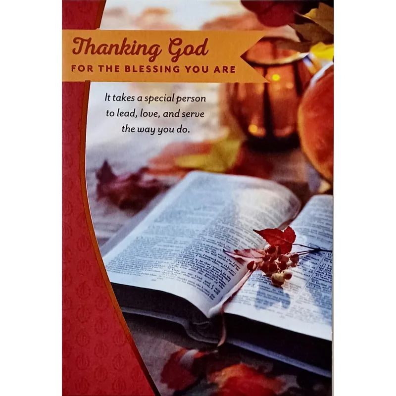 Thankful Pastor Card: Thanking God for the Blessing You Are