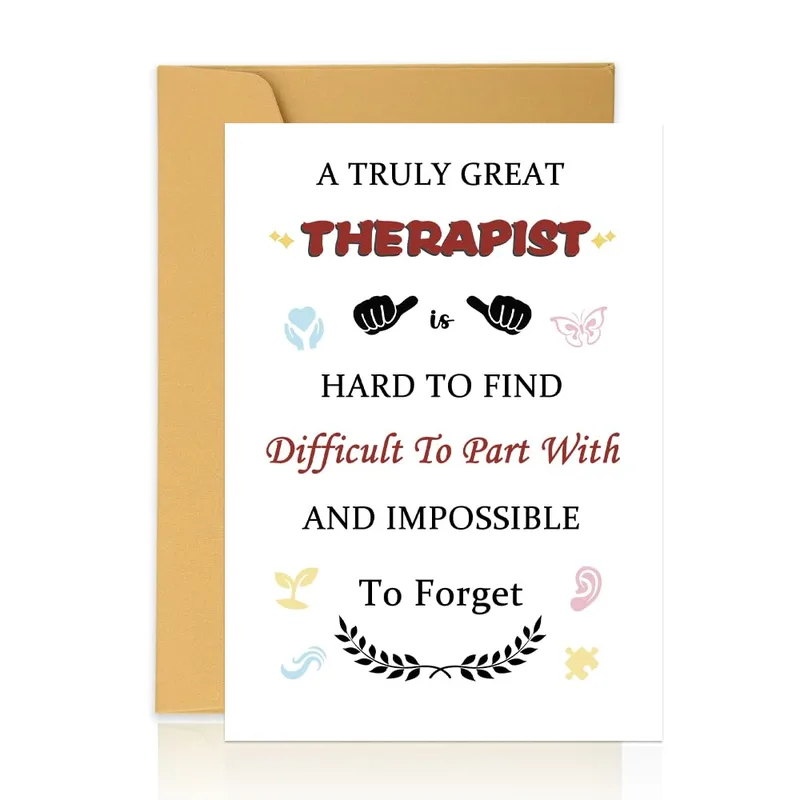 Therapist Thank You Card for Someone Who Listens