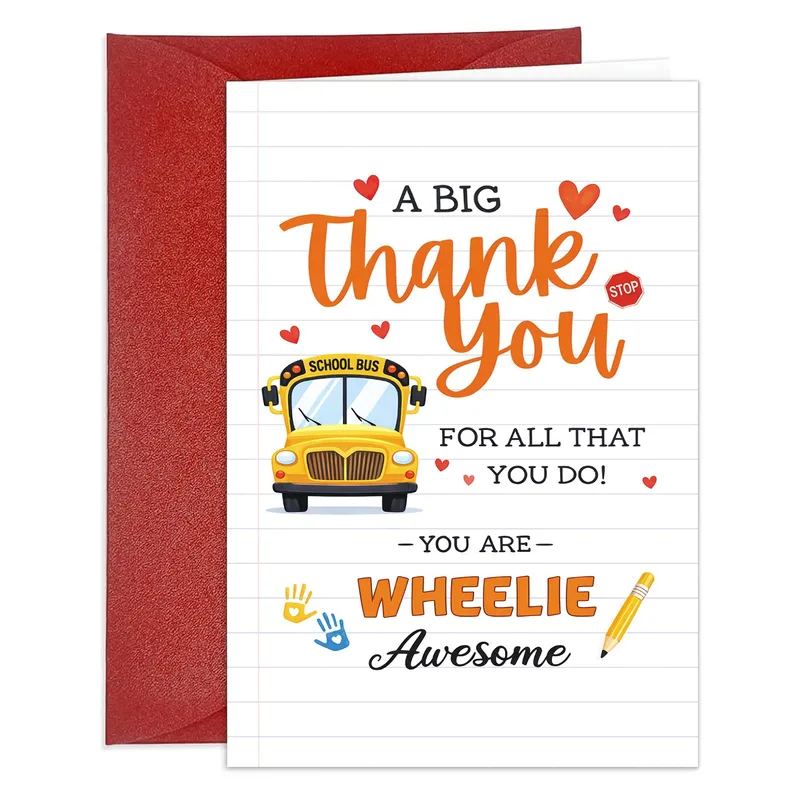 A Big Thank You for All Card for Bus Drivers