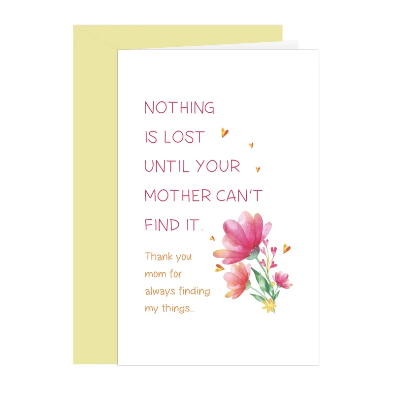 Thanks Mom Finding Things Card: A Funny Thank You for Mom
