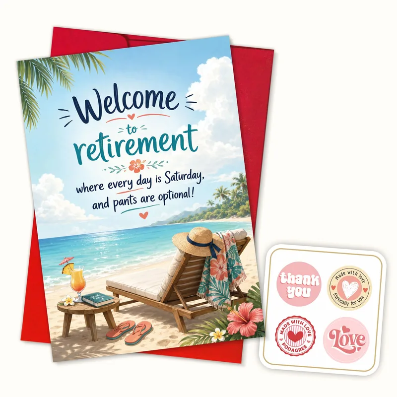 Pants Optional Retirement Card for a Relaxed Beach Send-Off