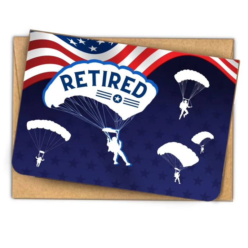 Retired Skydiver Card: Freefall Into Retirement