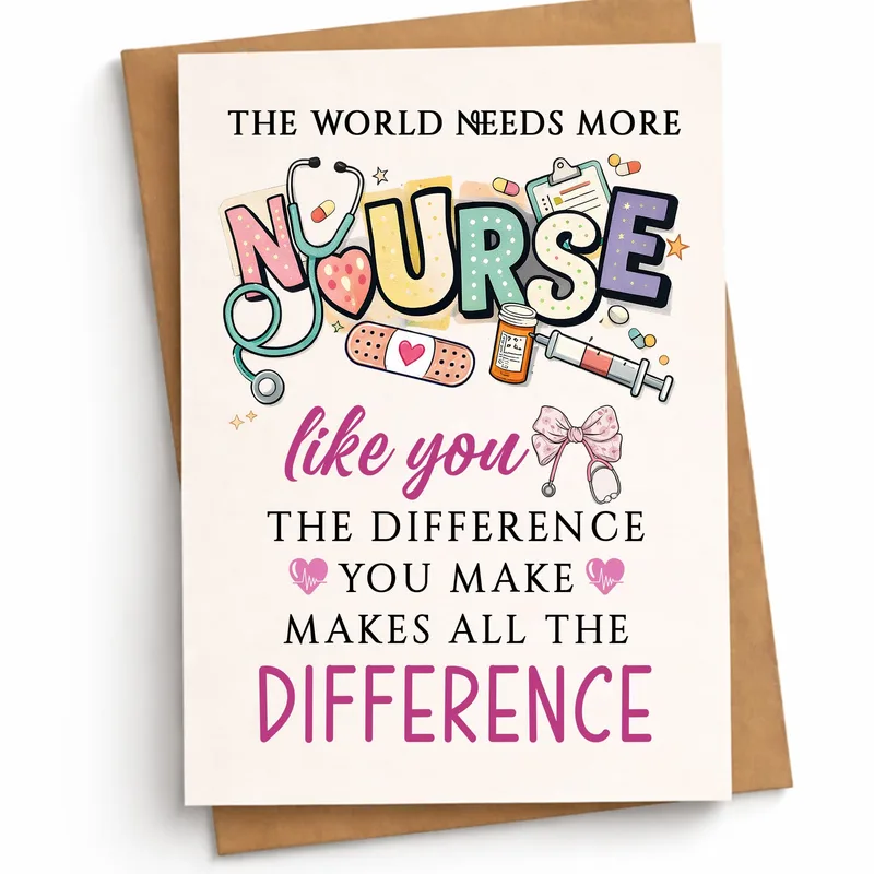 The World Needs More Nurse Card: A Thank You for Caring