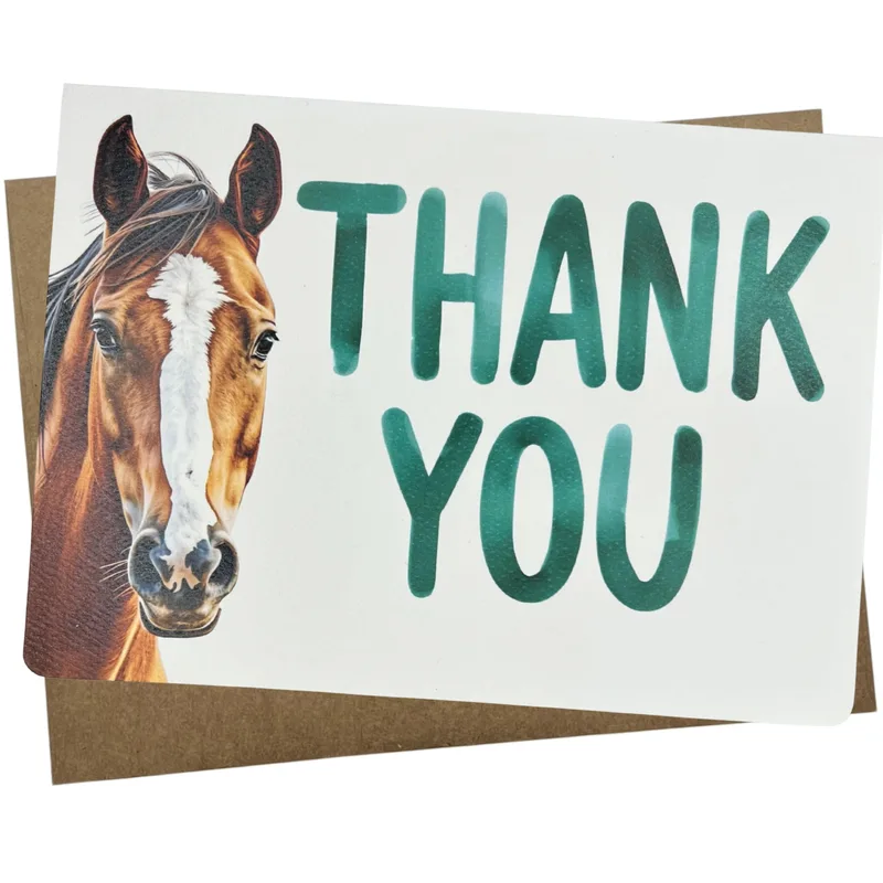 Brown Horse Thank You Card for Your Trainer or Coach