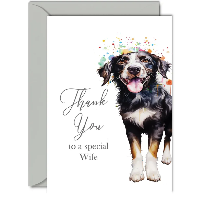 Thank You Wife Card for the Dog-Loving Partner