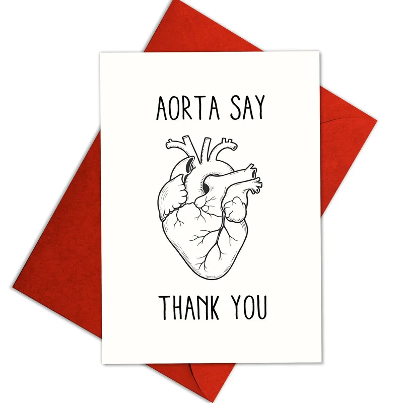 Aorta Say Thank Card for Medical Professionals and Students