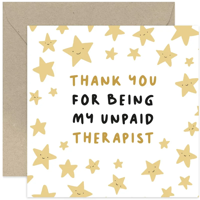 Friend Therapist Thank You Card for the Friend Who Listens