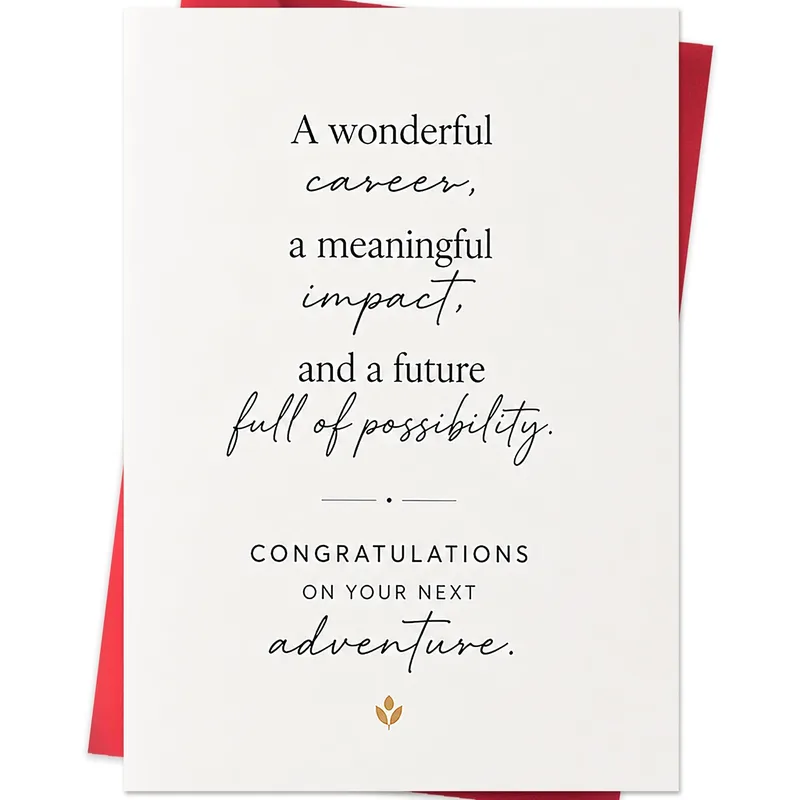 Career Congratulations Card for Retirement or New Job