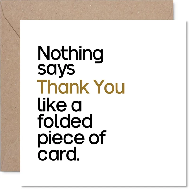 Folded Thank You Card for the Person Who Loves a Good Joke