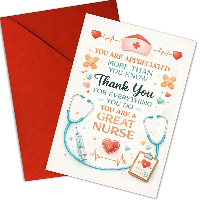 Appreciation Nurse Card for a Dedicated Healthcare Hero