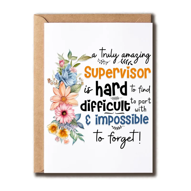 Supervisor Appreciation Card for a Hard-to-Find Boss