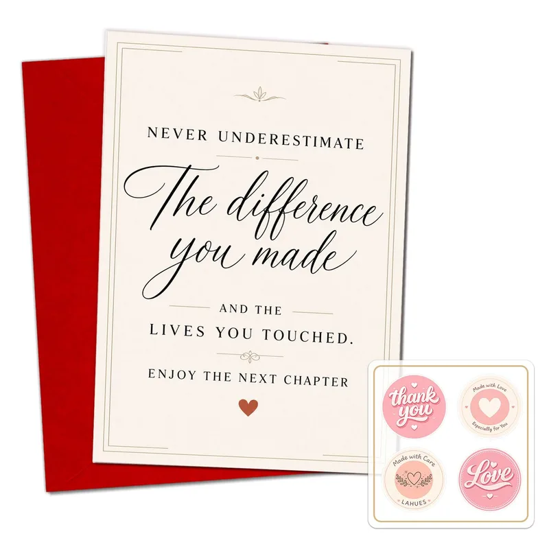 Elegant Script Typography Card for Retirement Appreciation