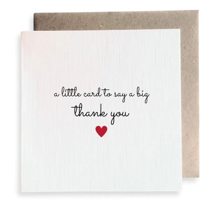 Minimal Thank You Card for Teachers and Friends
