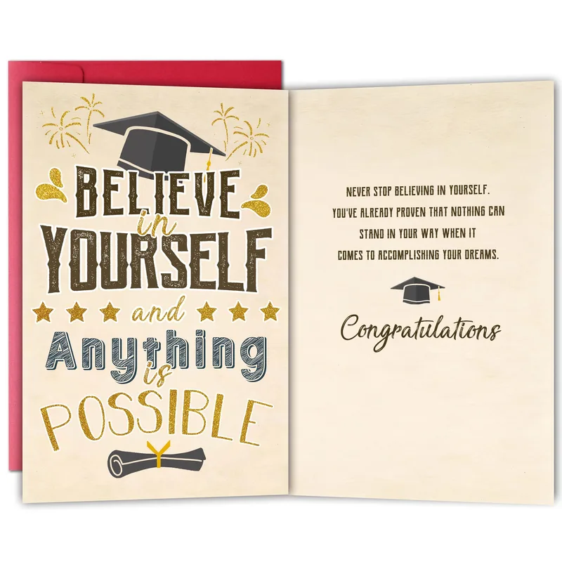 Bold Graduation Cap Congratulations Card for Believers