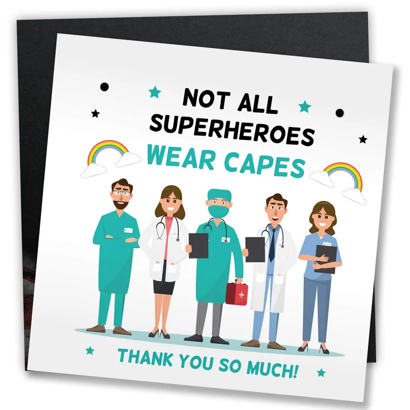 Medical Team Thank You Card for Real Life Superheroes