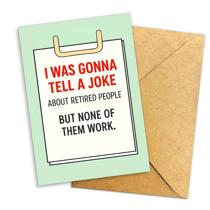 Mint Green Joke Retirement Card for the Work-Averse Colleague