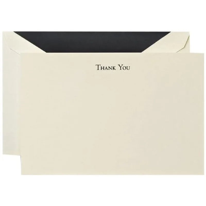 Card Black Envelope Thank You Card for Elegant Gratitude