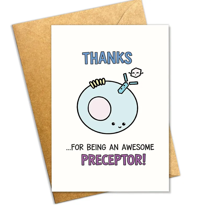 Donut Character Thank You Card for an Awesome Preceptor