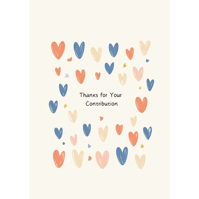 Pastel Heart Pattern Thank You Card Celebrates Every Small Help