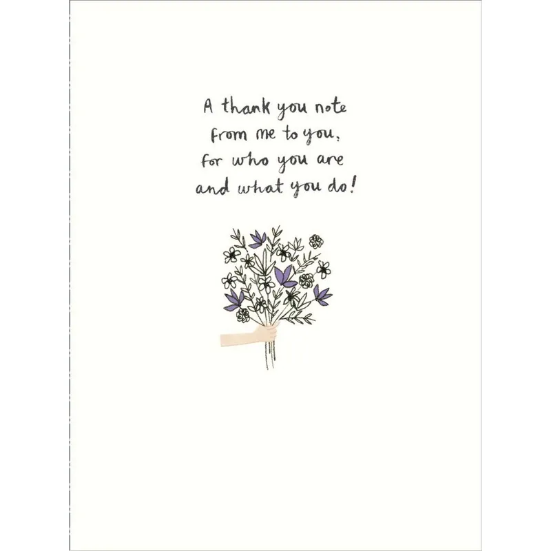 Lavender Flower Bouquet Thank You Card for Caregivers