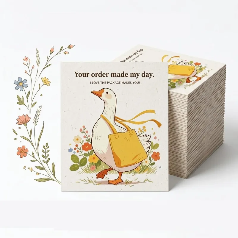 Goose Gift Bag Thank You Card for Small Business Loyalty