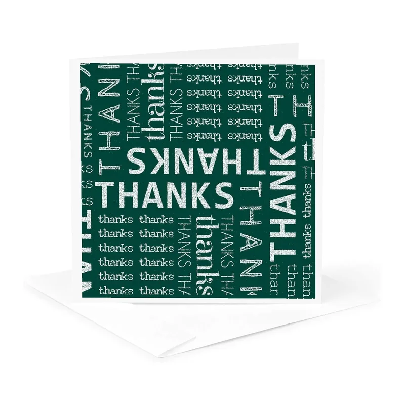 Chalkboard Word Cloud Thank You Card for Expressing Gratitude