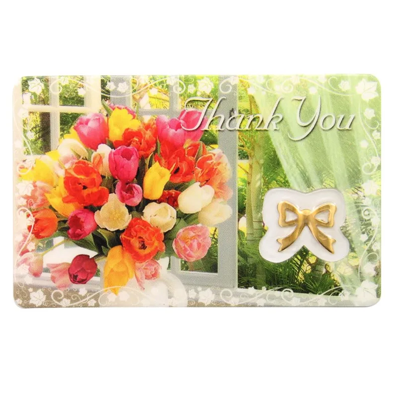 Tulips Window View Thank You Card for Bright Gratitude