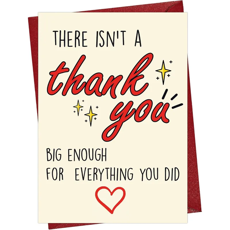 Thank You Big Enough Card for Everything You Did