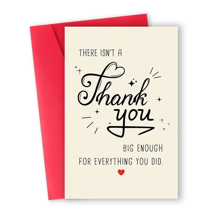 Heartfelt Thank You Card: There Isn’t a Thank You Big Enough