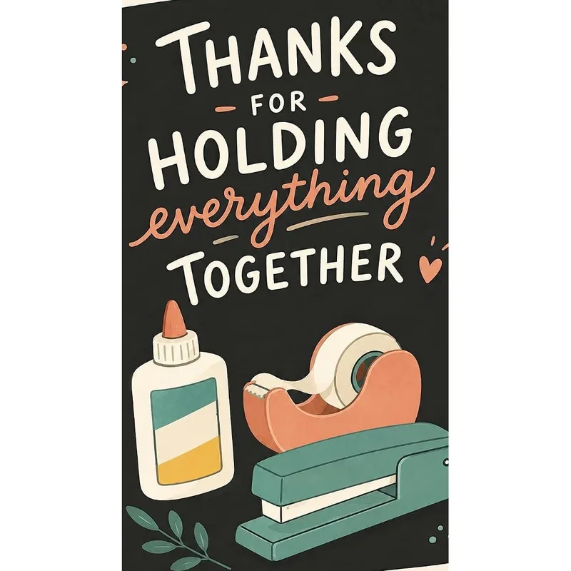 Thanks for Holding Card – Greeting Card in black