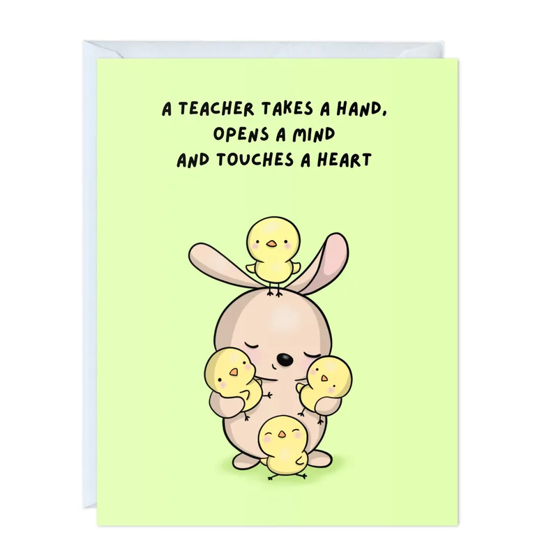 Cute Teacher Appreciation Card: A Hug for Educators
