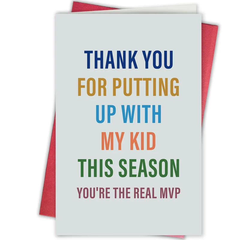 Sports Parent Thank You Card: Real MVP Coach Gift