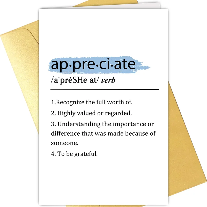 Grateful Thank You Card: A Dictionary-Style Thank You
