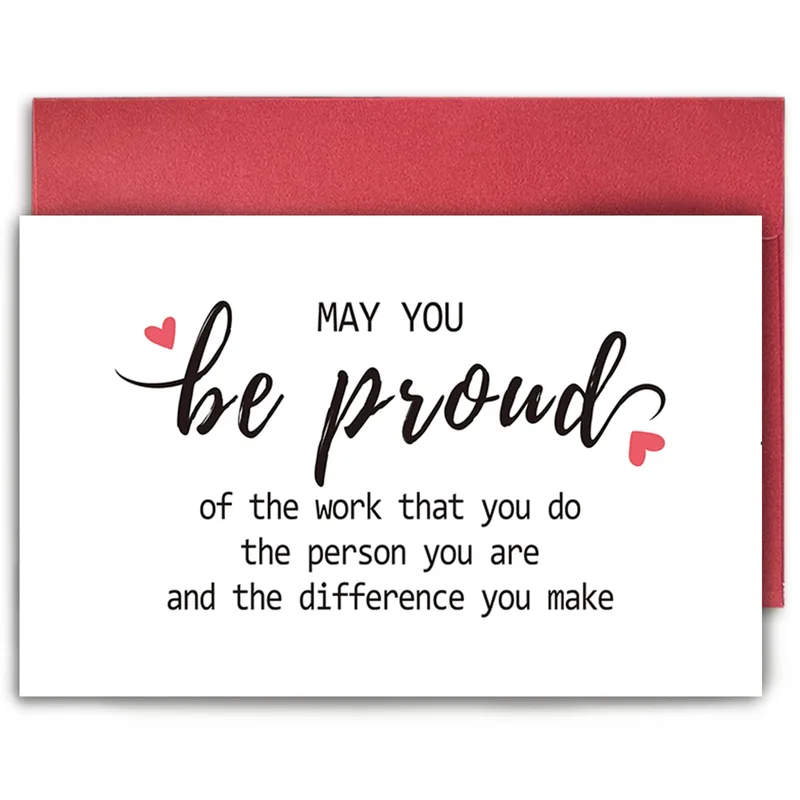 Congratulations on Your Work Card: Proud Script Design